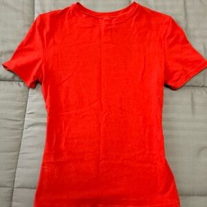 SKIMS Cotton Jersey T-shirt Short Sleeve Ruby Red XS